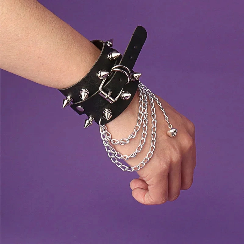 Wholesale Rivet Punk Style Multi-chain Bracelet