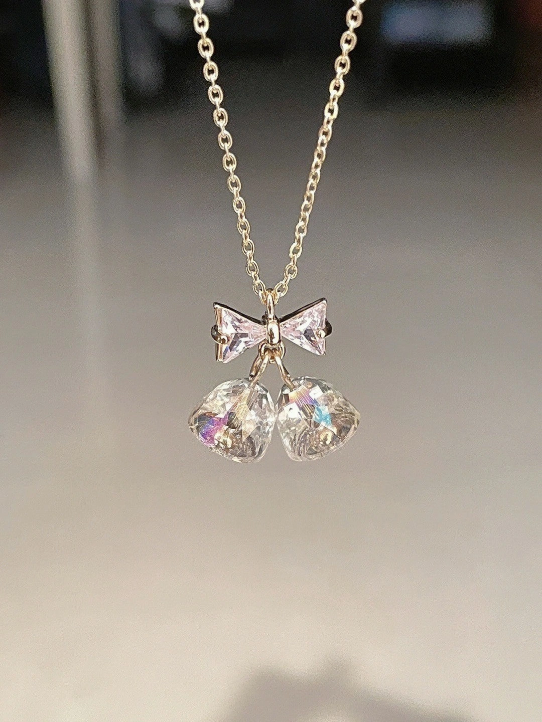 Wholesale Romantic Immortal Exquisite Gentle Versatile Premium Zircon Wind Chime Necklace