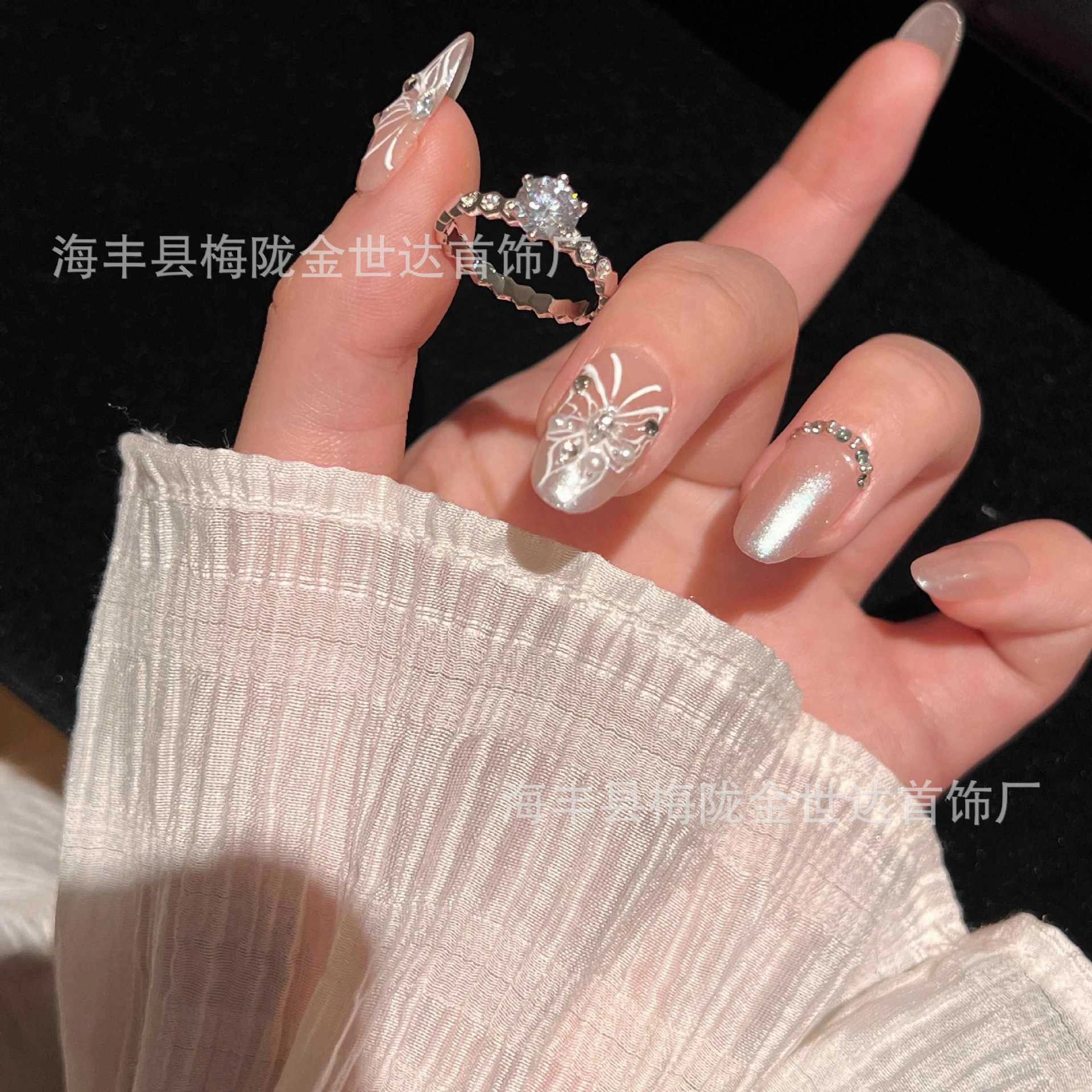 Wholesale Rose Gold Love Honeycomb Main Diamond Ring Couple