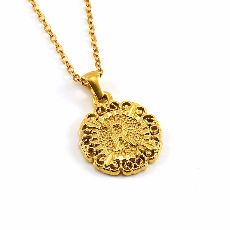Wholesale Round 26 letter necklace pendant clavicle chain