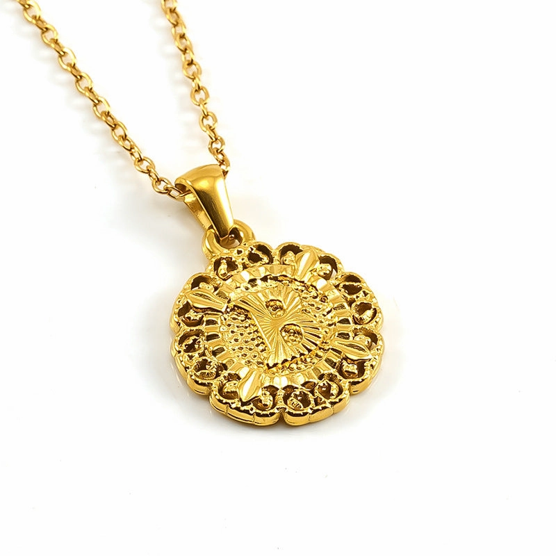 Wholesale Round 26 letter necklace pendant clavicle chain