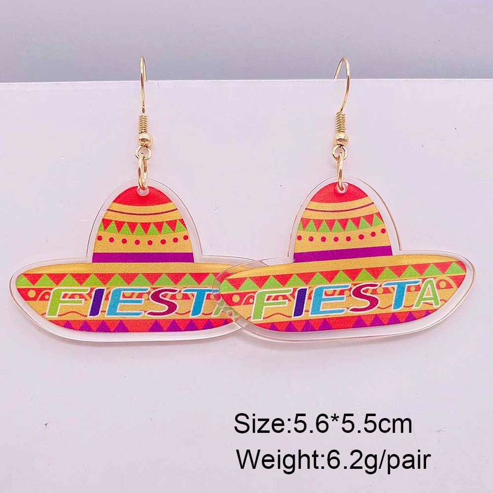 Wholesale Round Hollow Spray Painted Acrylic Earrings
