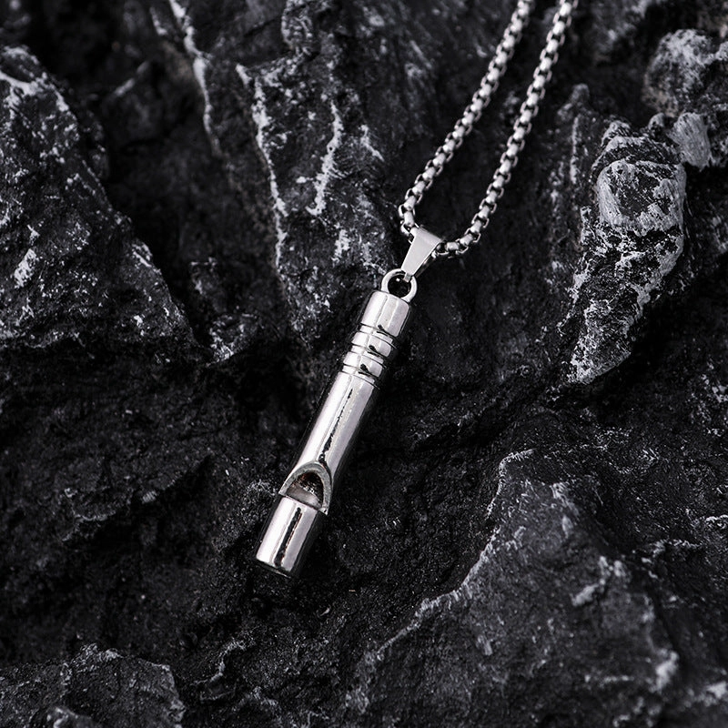 Wholesale Round Whistle Pendant Long Sweater Necklaces