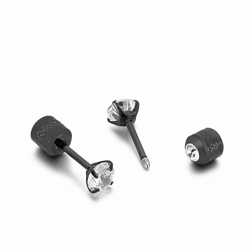 Wholesale Round Zircon Fine Needle Earring