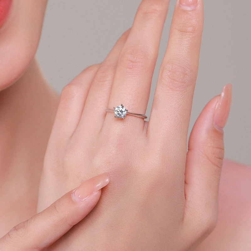 Wholesale S925 Niche Simple Temperament Versatile Super Shiny Sterling Silver Ring