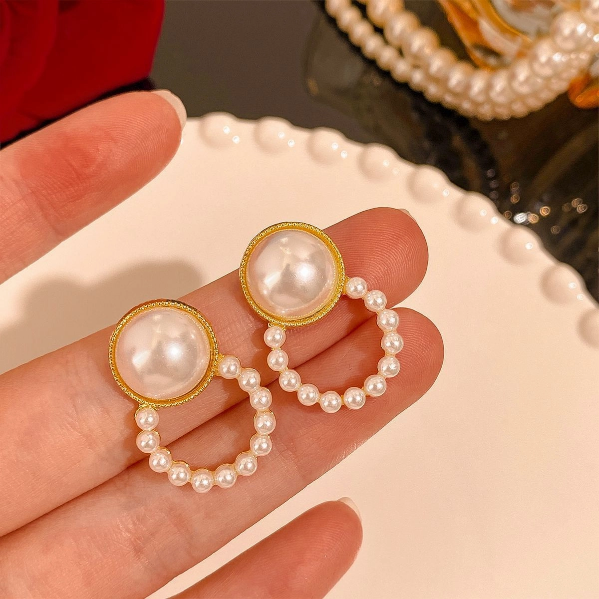 Wholesale s925 silver needle niche high-end female temperament earrings
