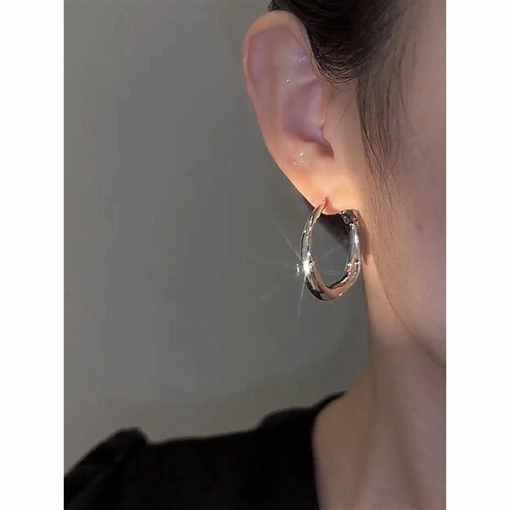 Wholesale S925 Silver Needle with Diamond  Silver Needle   Simp Fashionable All-match Earrings