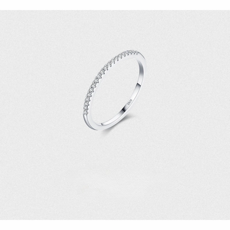 Wholesale S925 Sterling Silver Fashion Zircon Thin Ring