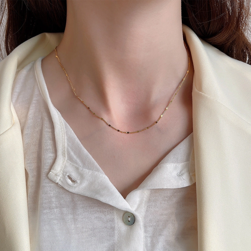 Wholesale S925 Sterling Silver Sparkling Niche Luxury Necklace