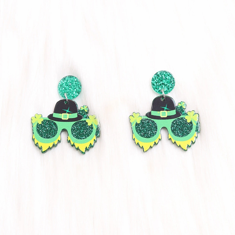 Wholesale Saint Patrick Sunglasses and Acrylic Earrings