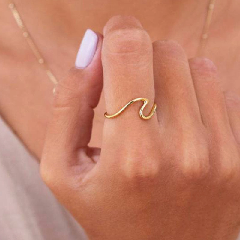Wholesale Seagull Titanium Steel 18K Gold Plated Ring