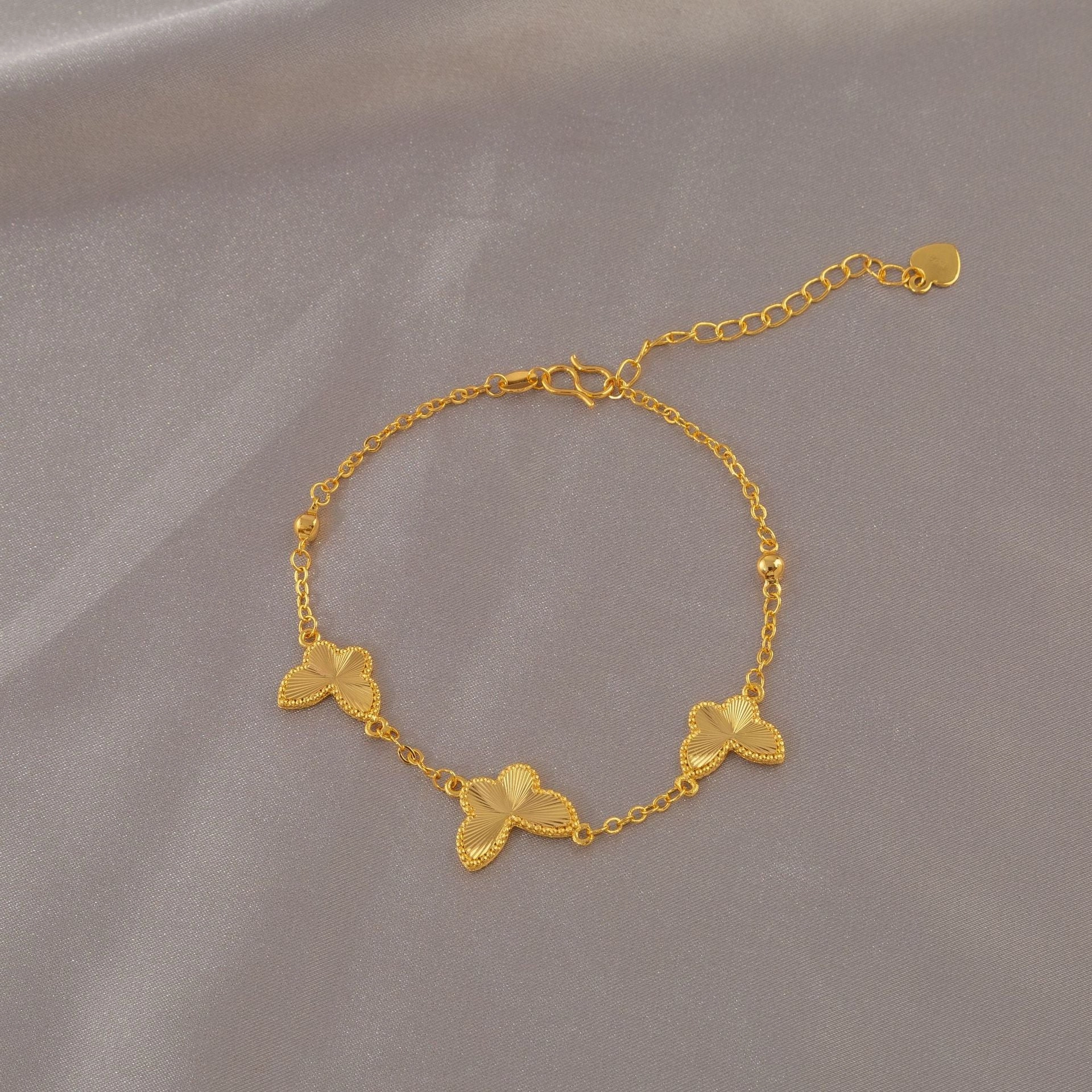 Wholesale Sense Golden Double-sided Butterfly Bracelet