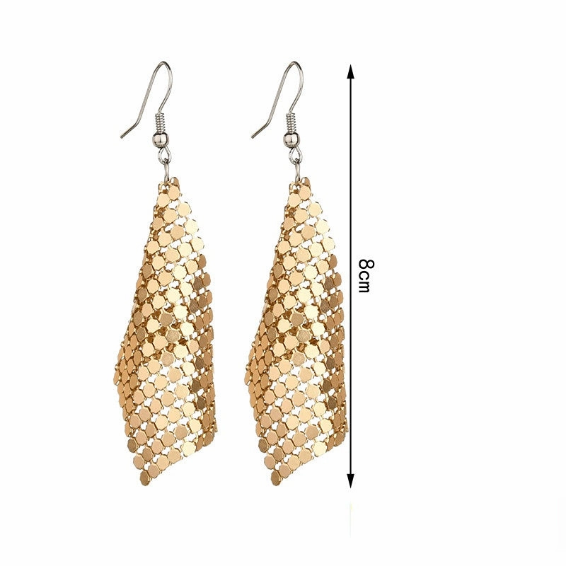 Wholesale Sequin Statemente Aluminum Earrings