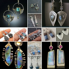 Wholesale Set with Sea Blue Topaz Rotating Water Drop Pear Shaped Earrings