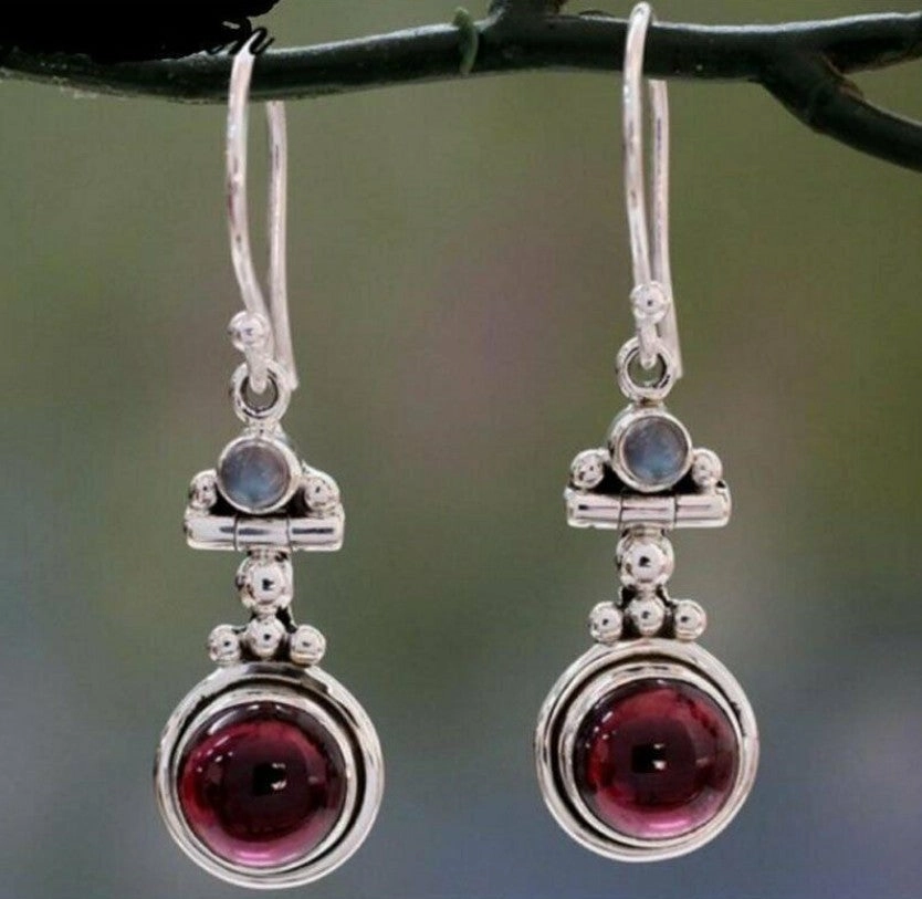 Wholesale Set with Sea Blue Topaz Rotating Water Drop Pear Shaped Earrings