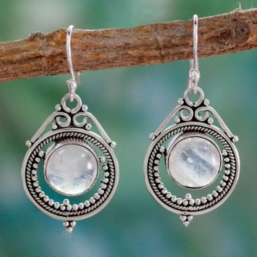 Wholesale Set with Sea Blue Topaz Rotating Water Drop Pear Shaped Earrings