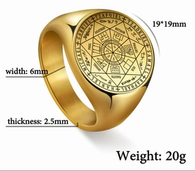 Wholesale Seven-pointed star titanium steel men's ring star ring