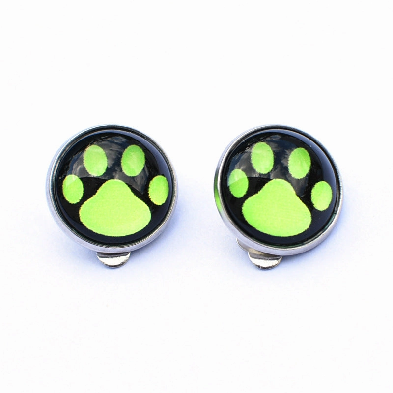 Wholesale Seven-spotted ladybug polka dot girl stainless steel ear clip