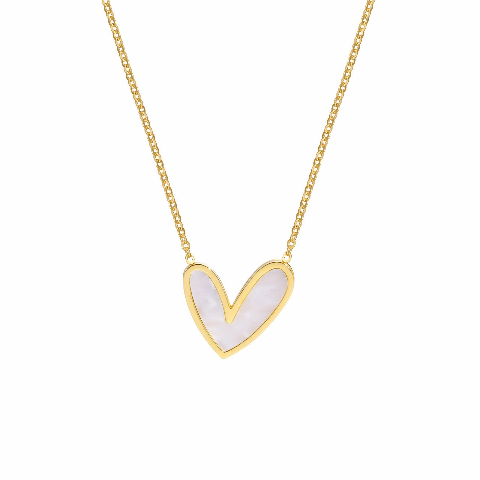 Wholesale Shell Love Titanium Steel Irregular Necklace Clavicle Chain