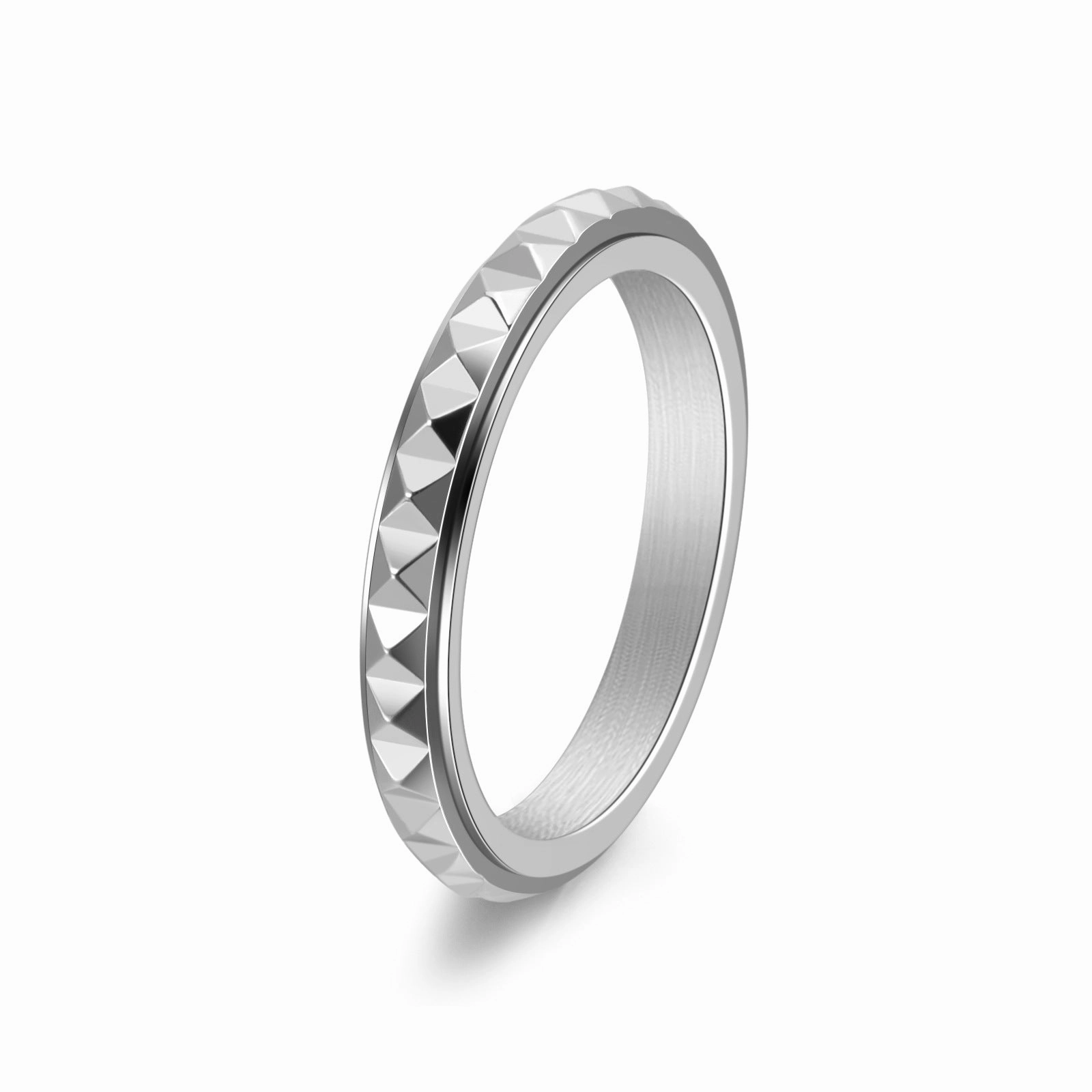 Wholesale Side Pyramid Rotatable Rings