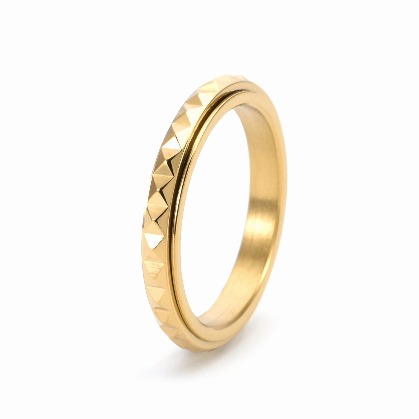 Wholesale Side Pyramid Rotatable Rings