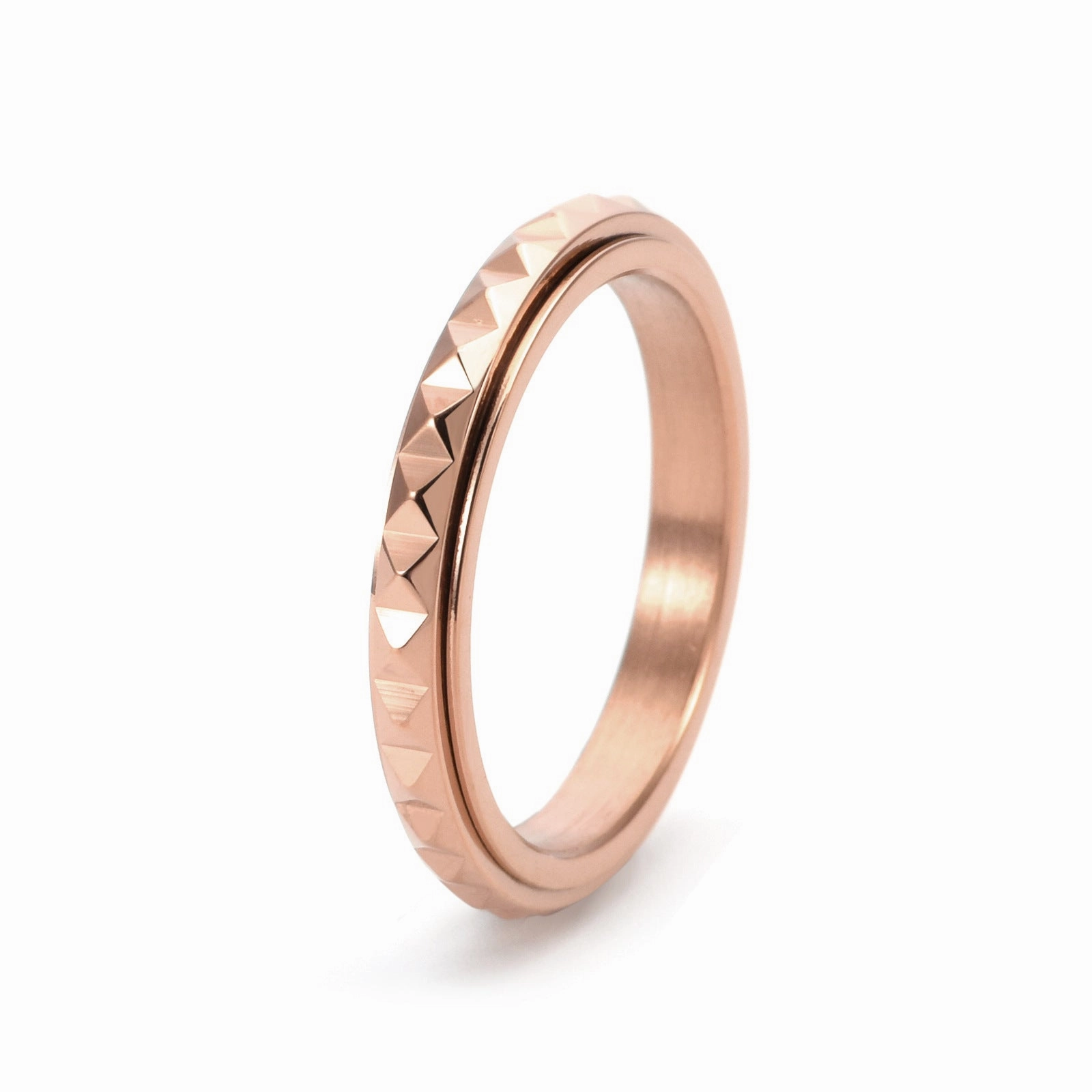 Wholesale Side Pyramid Rotatable Rings