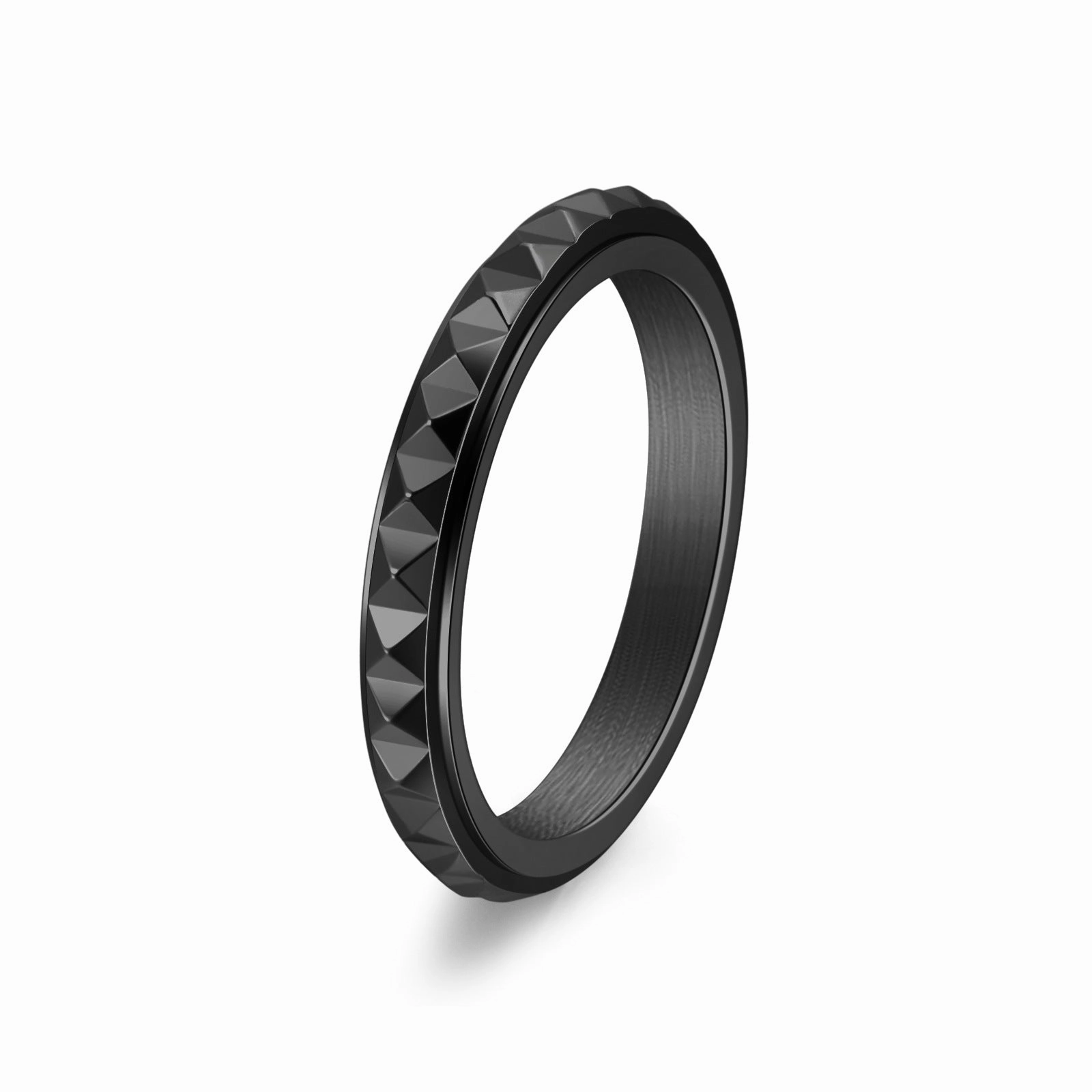 Wholesale Side Pyramid Rotatable Rings
