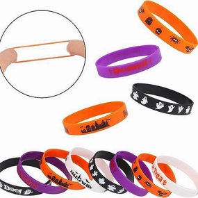 Wholesale Silicone Hallonween Ghost Skull Rubber Wristband 20pcs