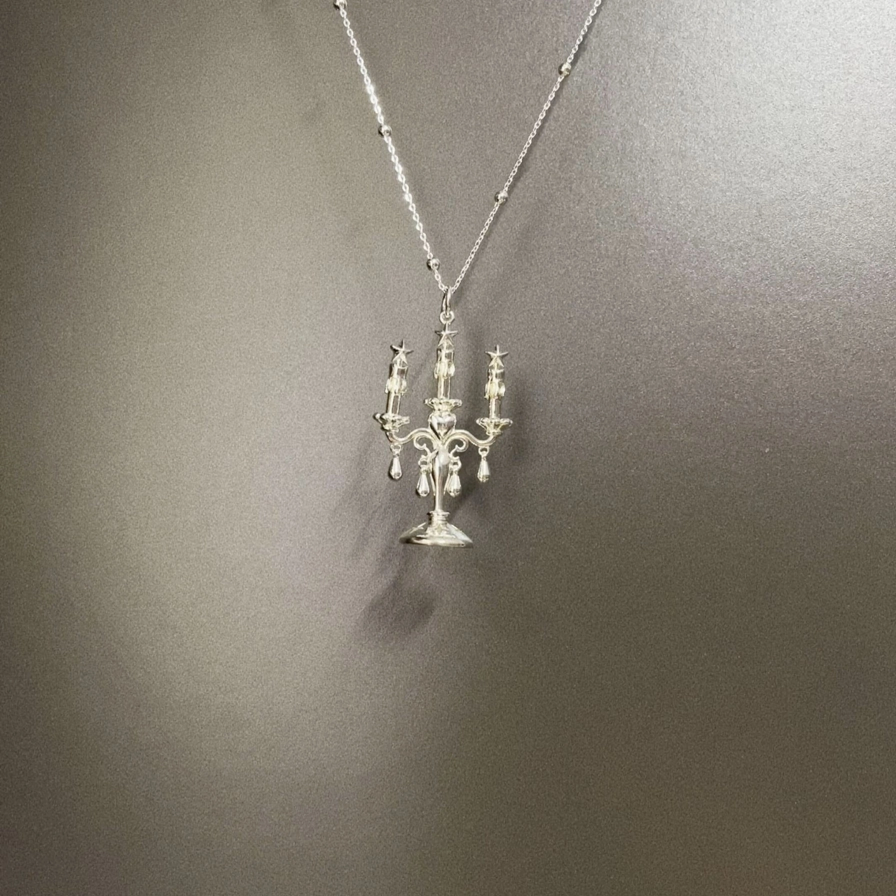 Wholesale Silver candlestick long sweater chain necklace