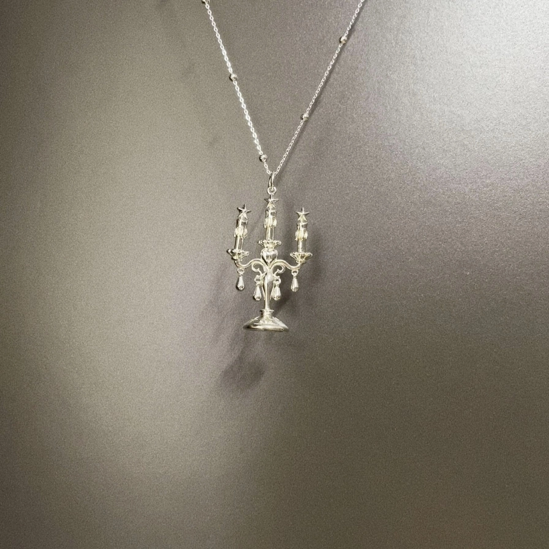 Wholesale Silver candlestick long sweater chain necklace