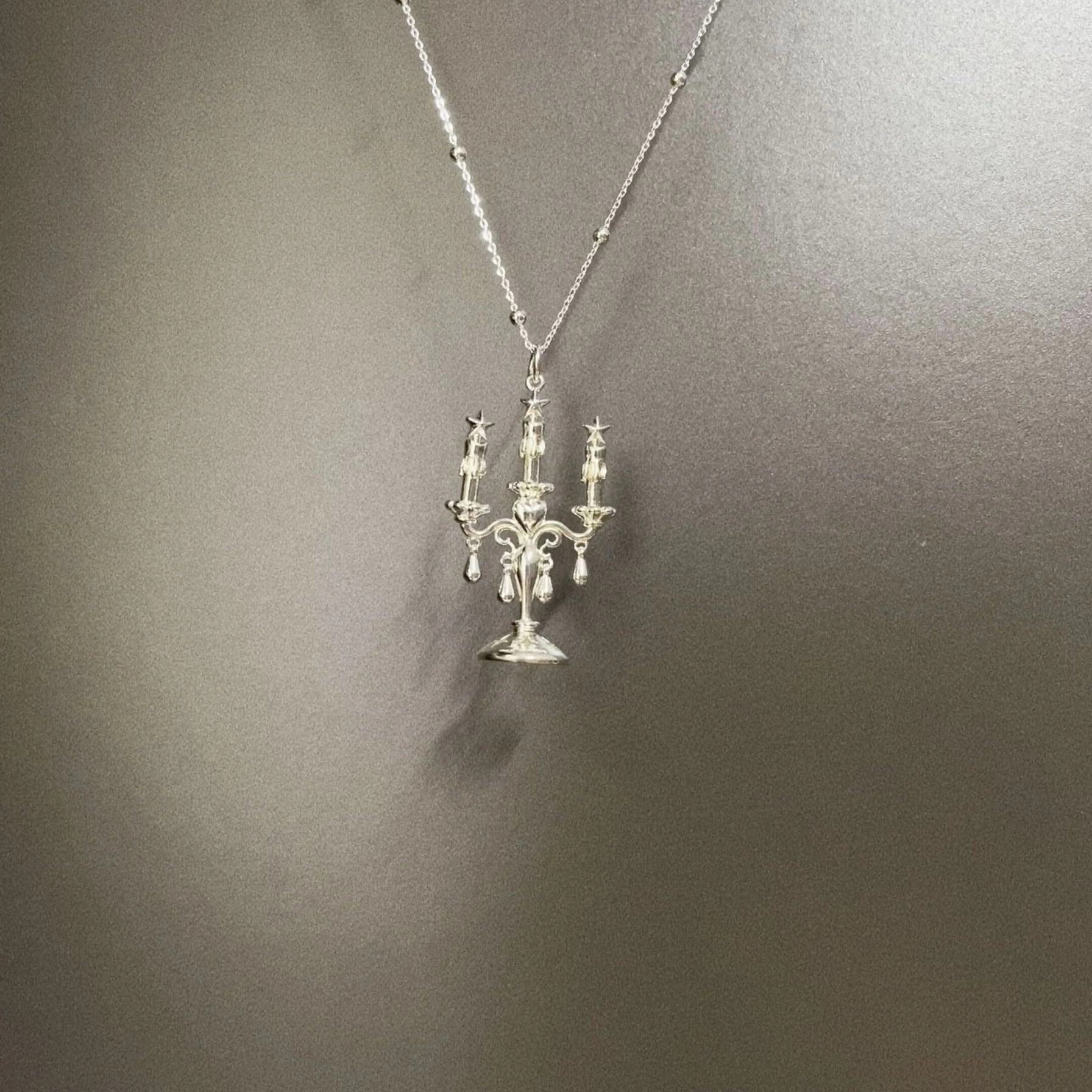 Wholesale Silver candlestick long sweater chain necklace