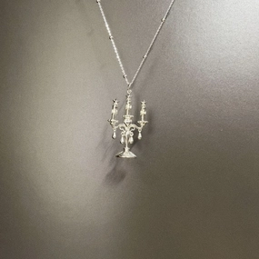 Wholesale Silver candlestick long sweater chain necklace