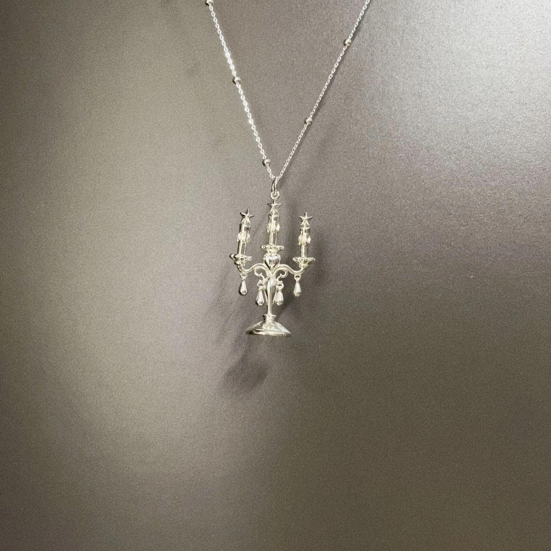 Wholesale Silver candlestick long sweater chain necklace