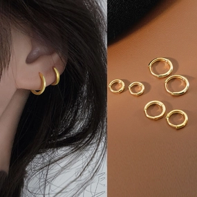 Wholesale Silver earrings ear bone studs plain hoop earrings
