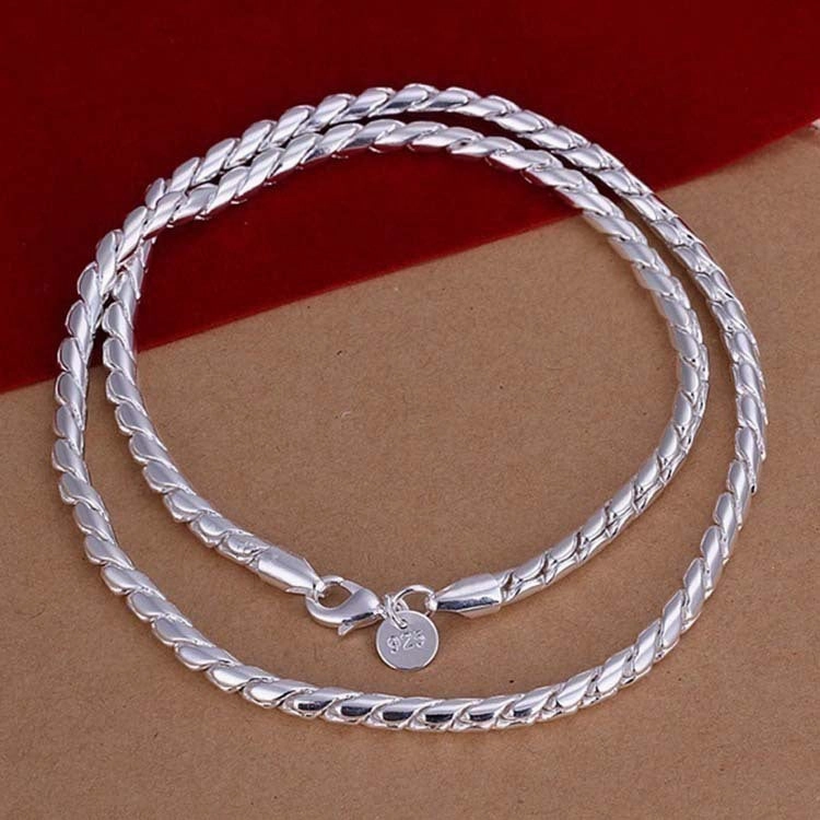 Wholesale Silver Foxtail Alloy Bracelet Jewelry Set