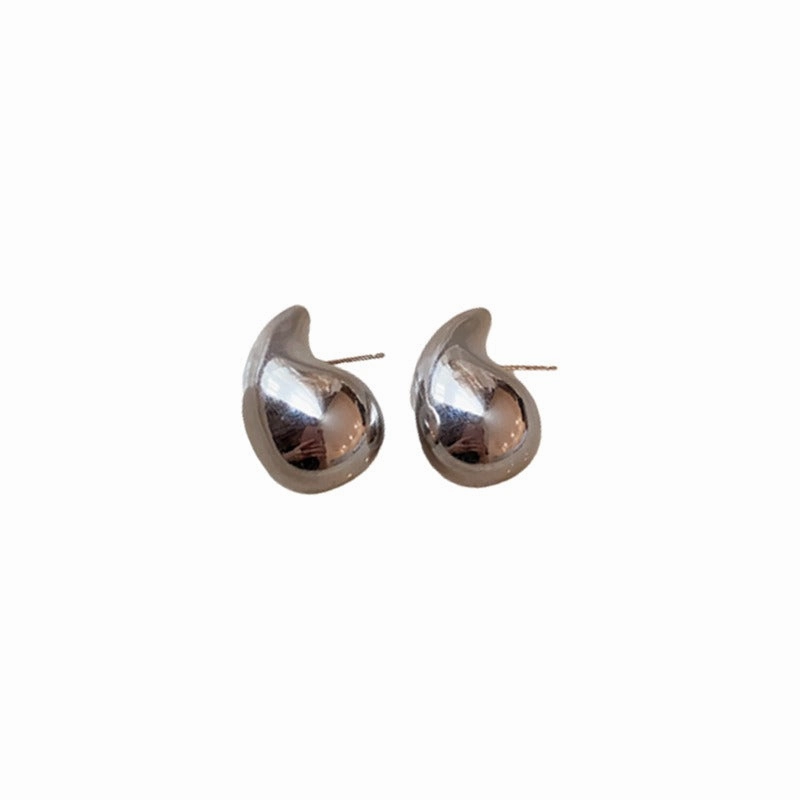 Wholesale Silver Needle Water Drop Simple Fashion Earrings Necklace Set