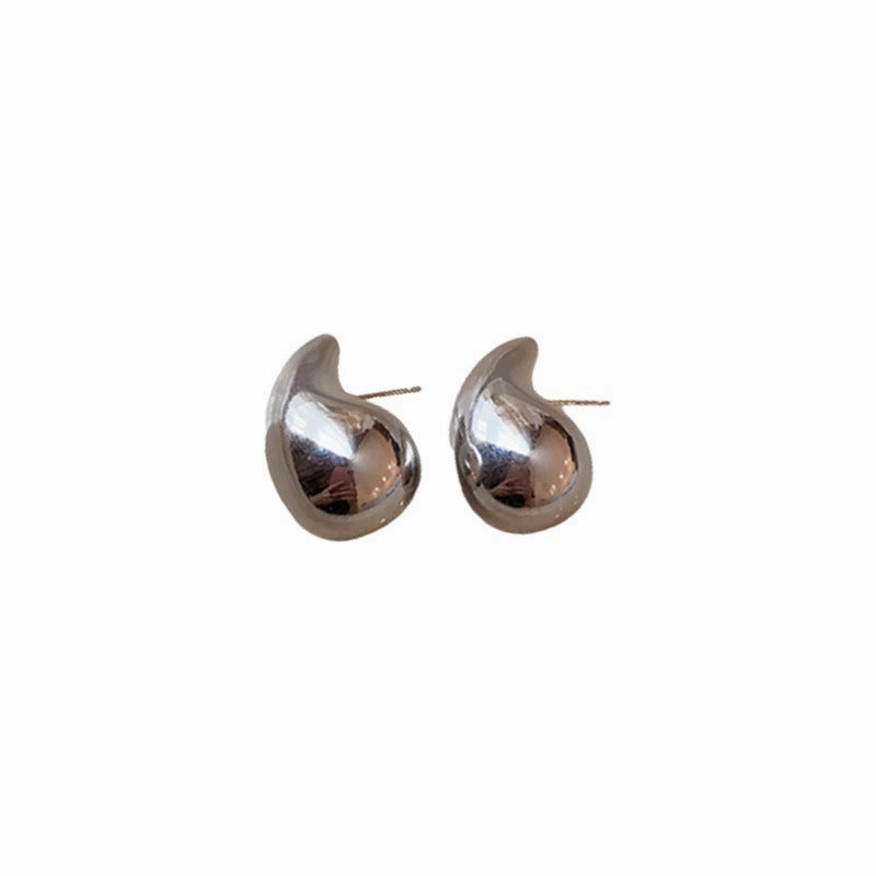 Wholesale Silver Needle Water Drop Simple Fashion Earrings Necklace Set