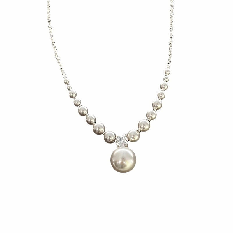 Wholesale Silver Pearl Clavicle Necklace