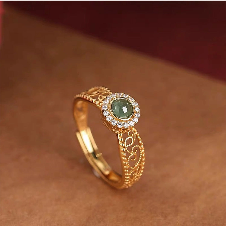 Wholesale Silver-plated Chalcedony Ring