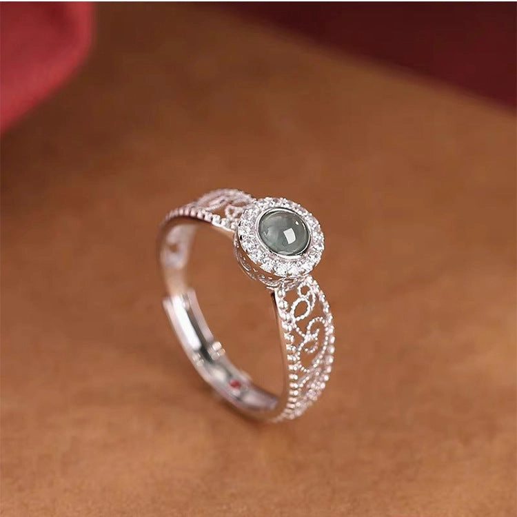 Wholesale Silver-plated Chalcedony Ring