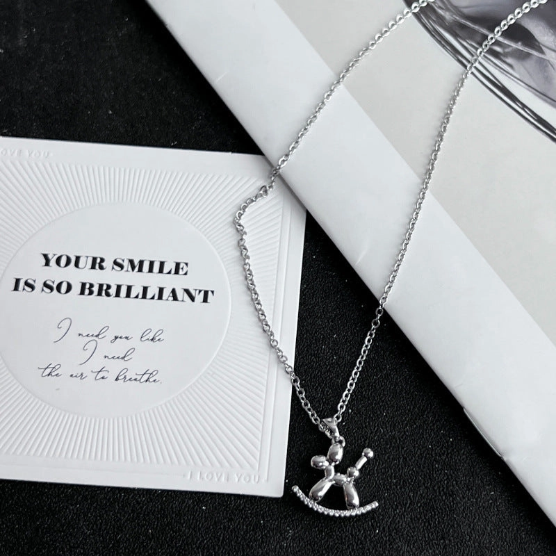 Wholesale Simple and Color Preserving Titanium Steel Women's Versatile Niche High End Exquisite Light Luxury Versatile Simple Necklace