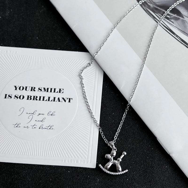 Wholesale Simple and Color Preserving Titanium Steel Women's Versatile Niche High End Exquisite Light Luxury Versatile Simple Necklace
