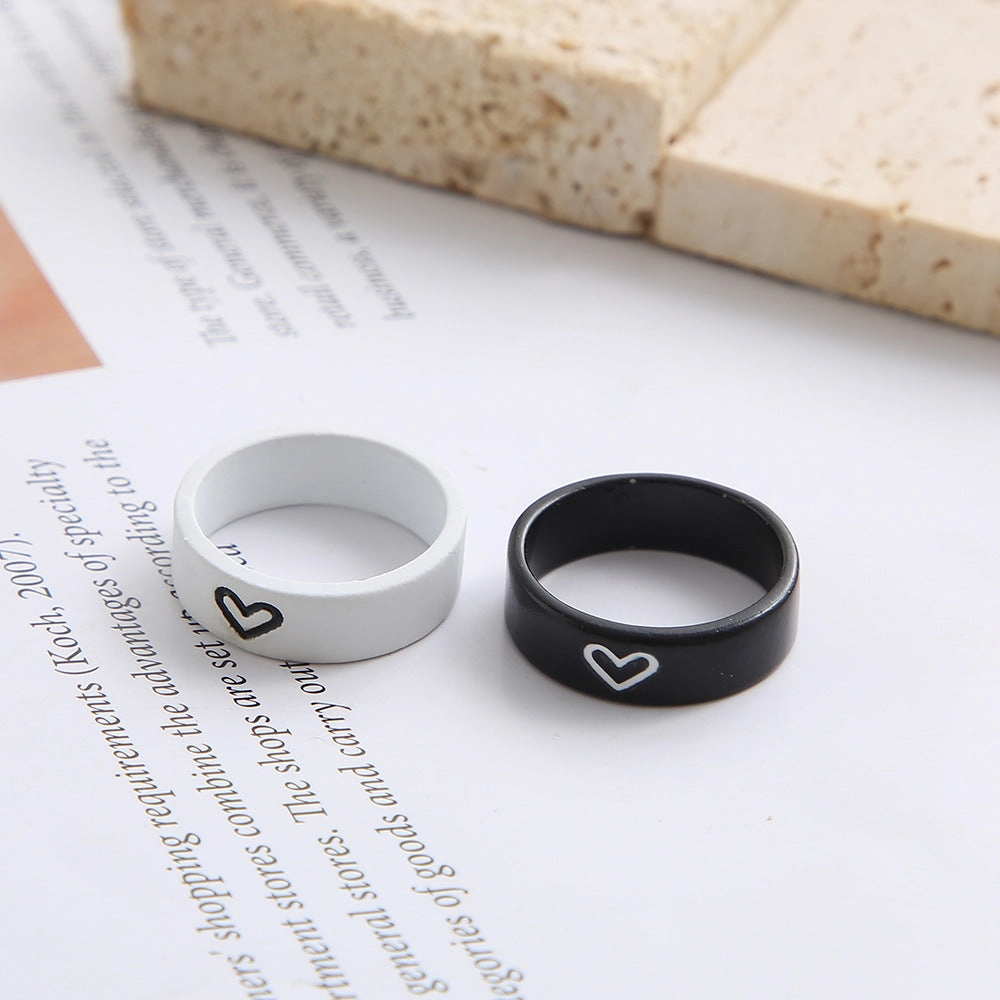 Wholesale Simple couple love ring set