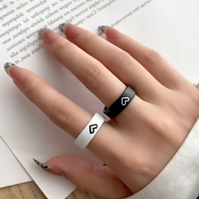 Wholesale Simple couple love ring set