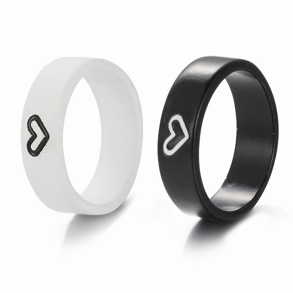 Wholesale Simple couple love ring set