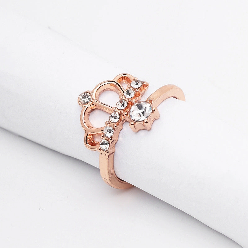 Wholesale Simple crown imitation silver ring jewelry accessories