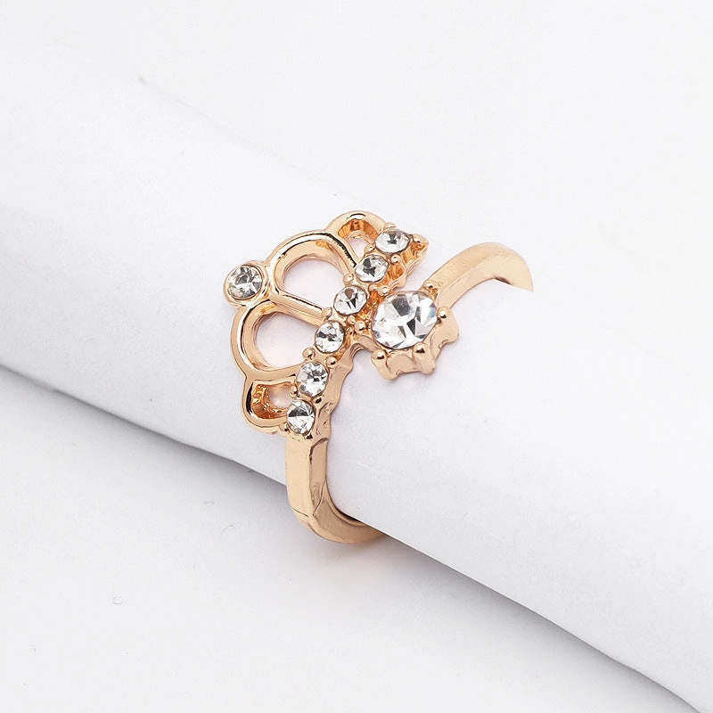 Wholesale Simple crown imitation silver ring jewelry accessories