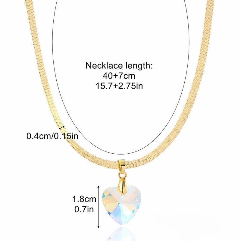 Wholesale Simple Flat Snake Chain Snake Bone Versatile Multi Layered Metal Necklaces