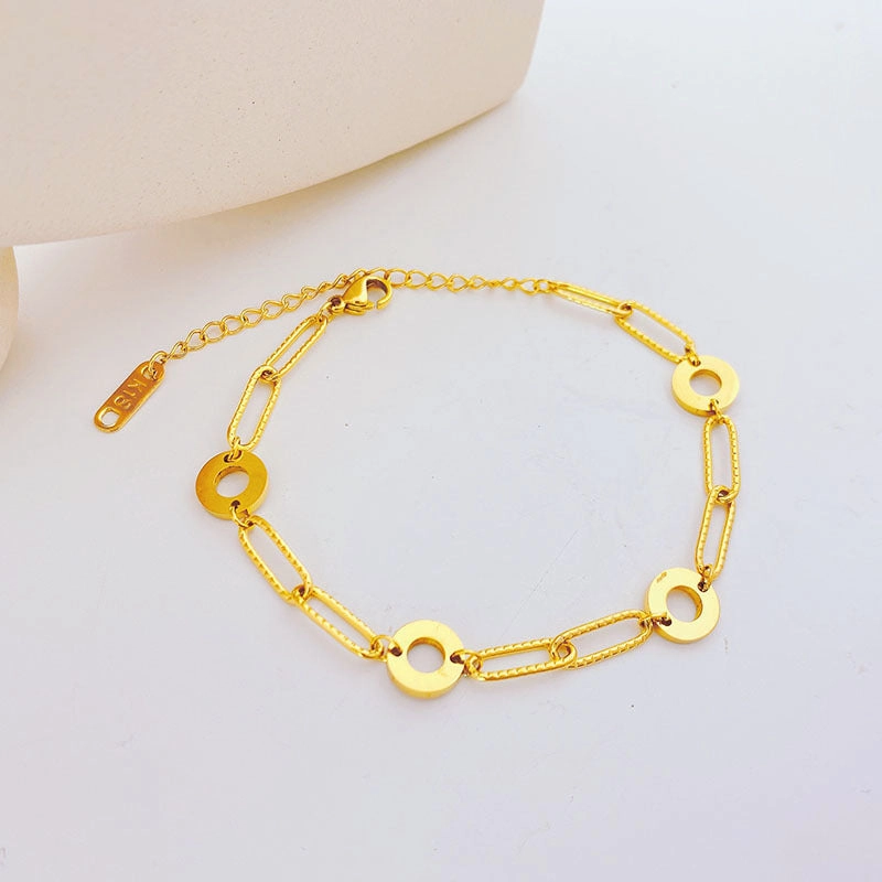 Wholesale Simple Interlocking Titanium Steel Bracelet