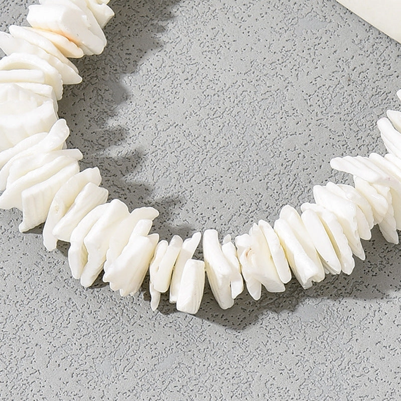 Wholesale Simple Irregular Personality Natural Pearl Shell Collarbone Chain Versatile Necklaces